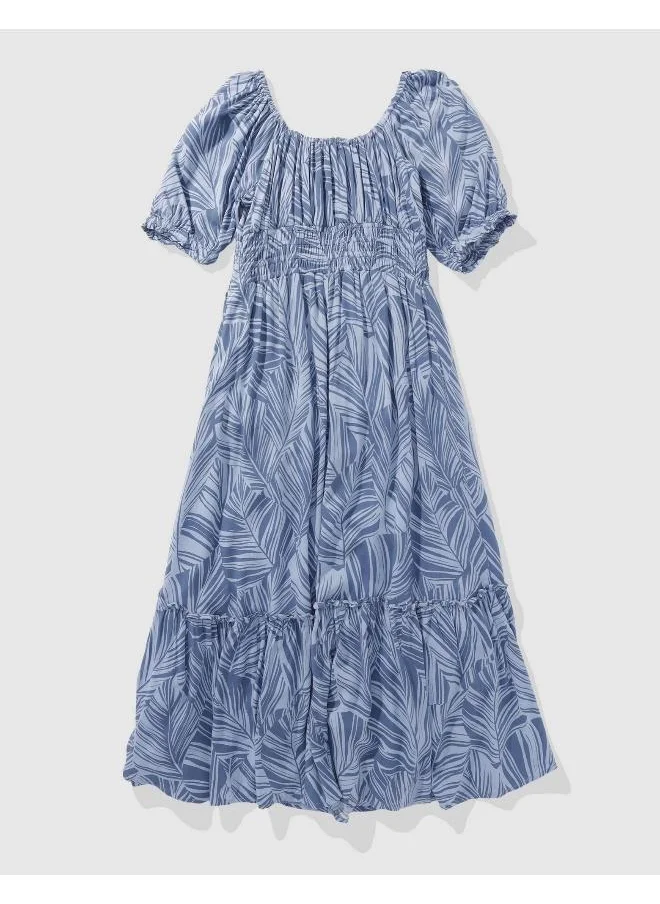 American Eagle Scoop Neck Ruched Dress
