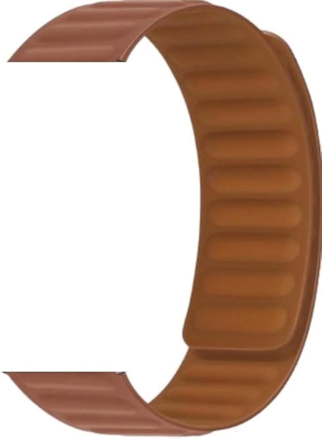 Leather Magnetic Loop Strap, 22mm for Samsung Galaxy Watch 3 45 / 46mm / Huawei GT / GT2 / GT3 46- GT2 PRO / GT2E (46mm) Brown