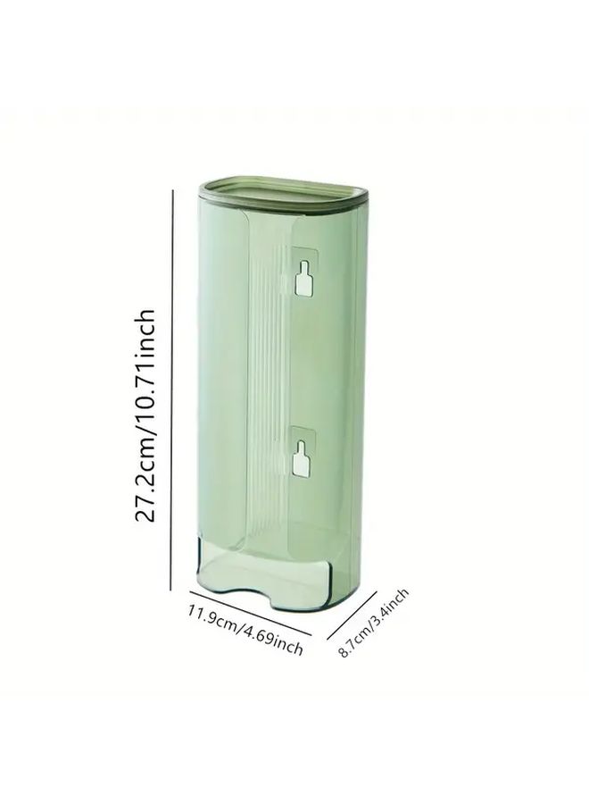 Light Green Wall Mounted Underwear Sock Organizer Box Durable Plastic Storage Transparent Lid - Image 3