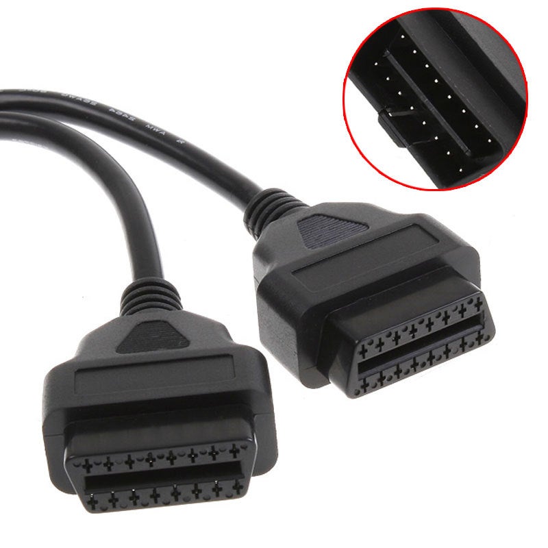 OBDII Splitter 16 Pin Male To Dual Female Y Cable - High Flexibility Durability Extension Cable for 16 Pin Diagnostic Tool Connection - Image 5
