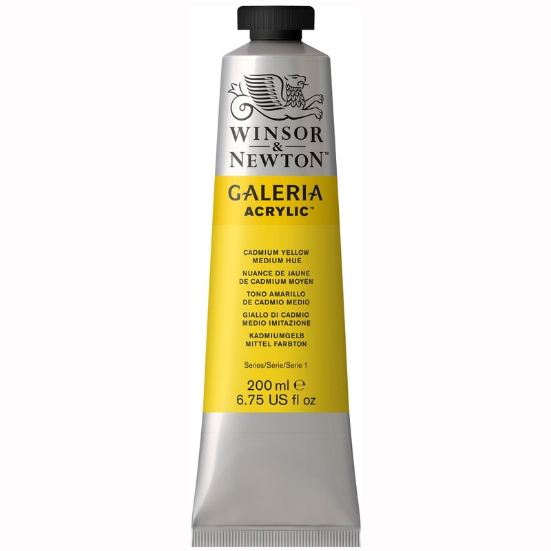Winsor Newton Winsor & Newton Galeria Acrylics - Cadmium Yellow Medium Hue - 200ml Tube - Image 1
