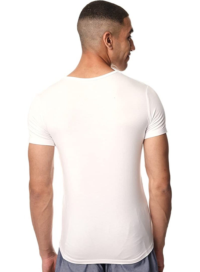 ريد قطن اندر شيرت نص كم رجالي-كحلي - Image 1