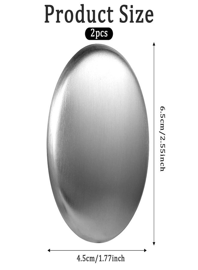 COMNICO 2 Pack Stainless Steel Soap, Bar Odor Remover Magic Metal Odor Absorber Soap Eliminating Smell Like Onion Fish Garlic from Hands and Skin Kitchen Gadgets - Image 2