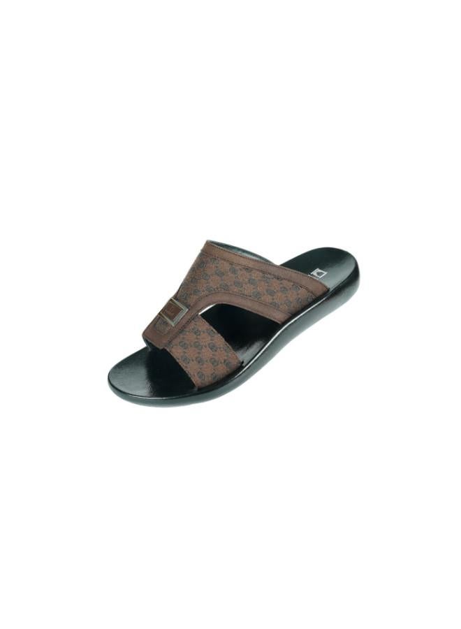 barjeel uno 008-3563 Barjeel Mens Arabic Sandals 63102 Brown - Image 1