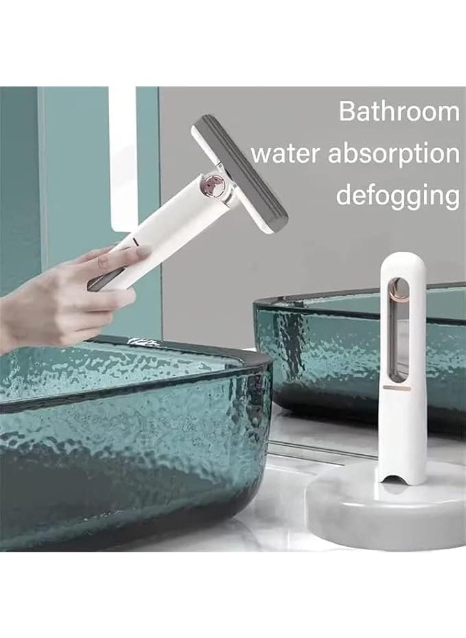 Bellemain BELLE MAIN Mini Mop for Kitchen Small Sponge Mop 360 Rotatable Adjustable Cleaning Mop Microfiber Mop Wet and Dry for BathroomOffficeHomeOutdoor White  - Image 3