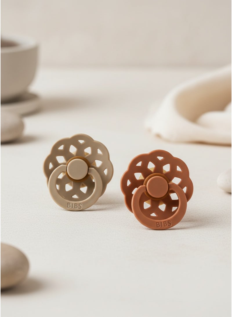 BIBS Pacifier Natural Rubber Round Nipple  6M+ - Image 1