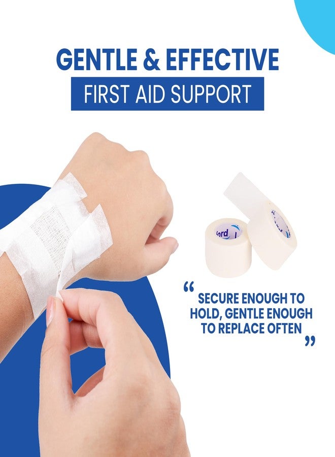 Leeford Microporous Surgical Tape, Soft Wound Fixation Tape for Dressing & First Aid | Water Resistant, Skin-Friendly & Strong Adhesion, Easy to Tear & Latex Free, Ideal choice for physiotherapy (24 Rolls) Size: 12.5mm * 9.1mm - Image 3