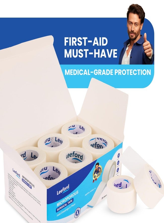Leeford Microporous Surgical Tape, Soft Wound Fixation Tape for Dressing & First Aid | Water Resistant, Skin-Friendly & Strong Adhesion, Easy to Tear & Latex Free, Ideal choice for physiotherapy (24 Rolls) Size: 12.5mm * 9.1mm - Image 2