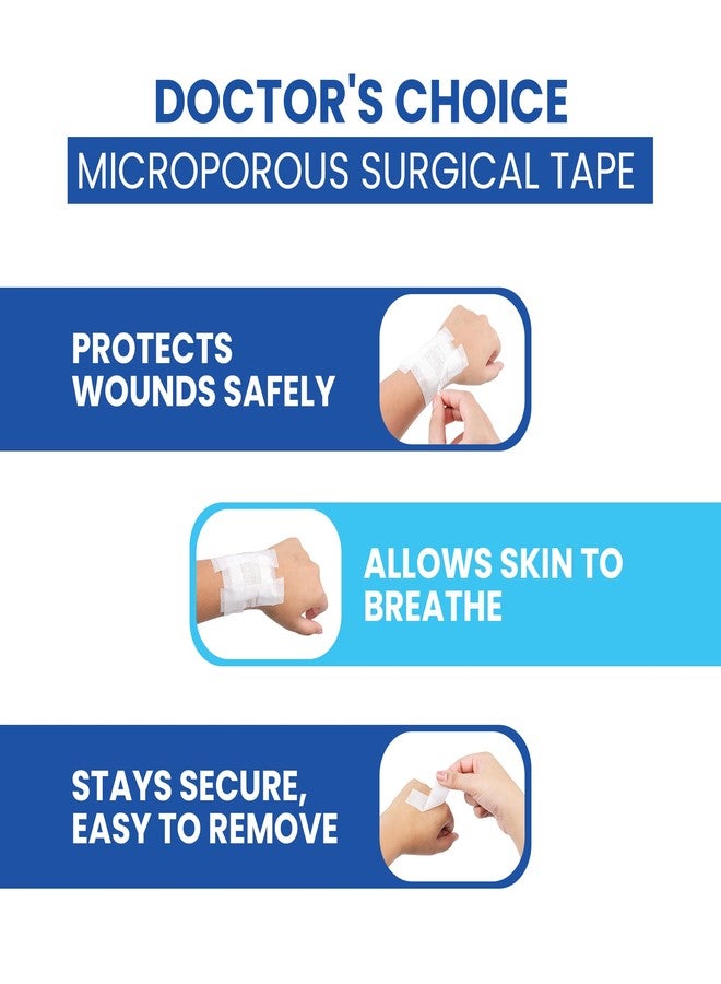 Leeford Microporous Surgical Tape, Soft Wound Fixation Tape for Dressing & First Aid | Water Resistant, Skin-Friendly & Strong Adhesion, Easy to Tear & Latex Free, Ideal choice for physiotherapy (24 Rolls) Size: 12.5mm * 9.1mm - Image 5