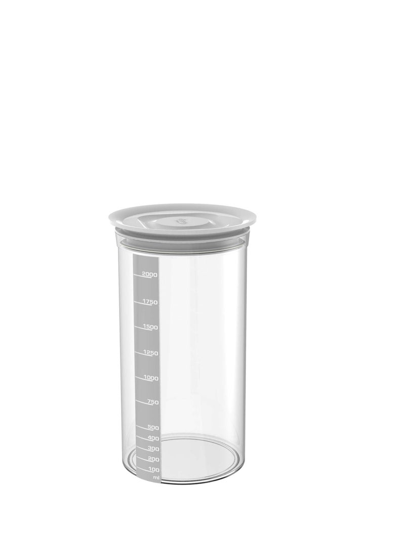 Biesse Plastic Round airtight storage with graduated scale 1.750L - Image 1