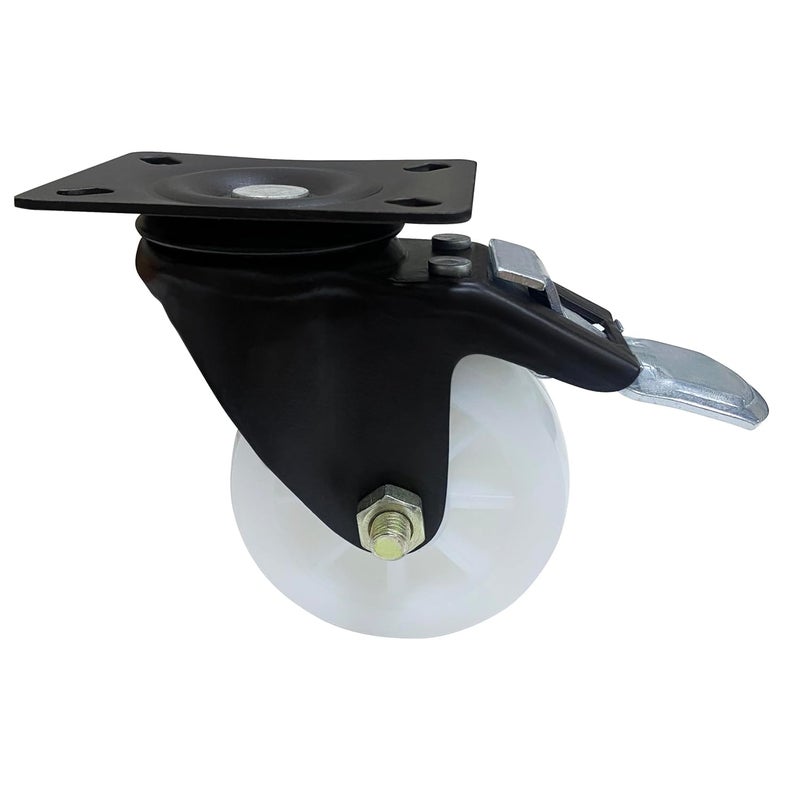 Impex IMPEX 4 Caster Wheels Swivel Plate with Brake Lock For Trolley Truck 75MM Heavy Duty upto 1200 lbs Castor Wheel for FurnitureCounter 360 Rotating Castor Wheel Set of 4 Wheel Color Design May vary - Image 5