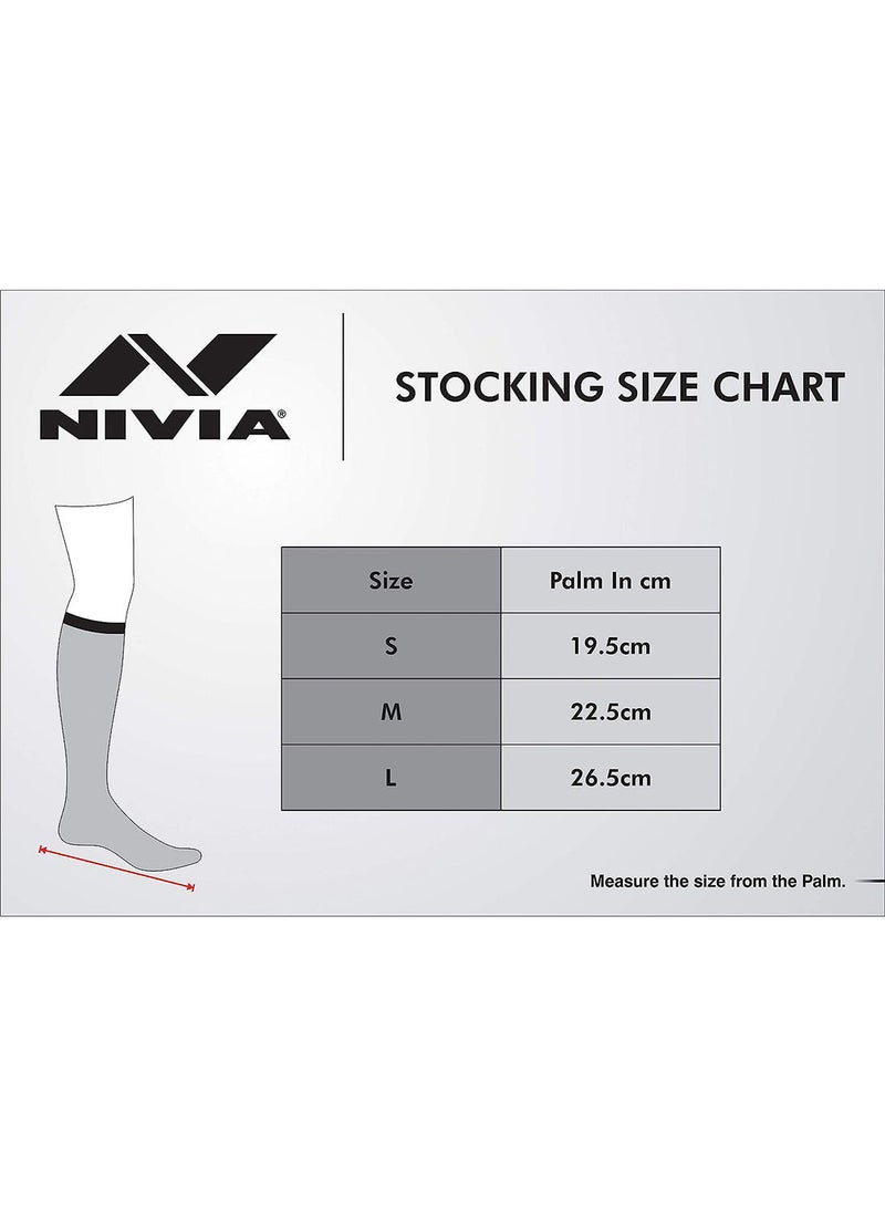 Nivia Rabona Football Socks / Stockings | Size : Medium | For Men & Women | Knee Length long Stockings | For Football Soccer & other Sports  - Image 4