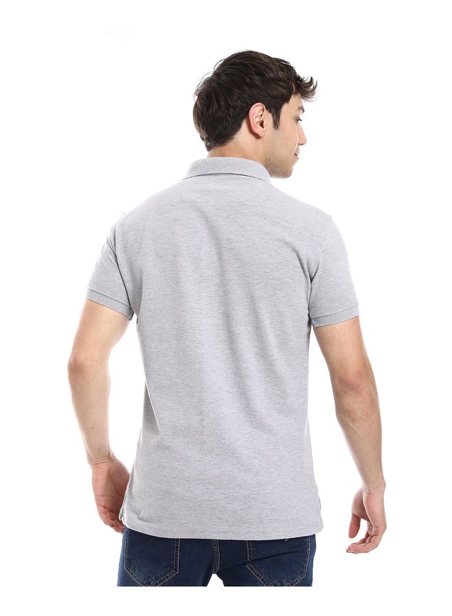 Andora Regular Fit Pique Polo T-Shirt_ Light Gray - Image 4