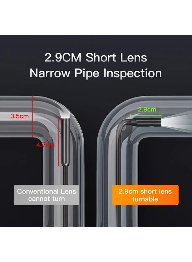 InsKam 8mm Single Lens Hardwired Borescope 4.3 Inch IPS Display IP67 For Automotive Pipe Inspection - Image 3