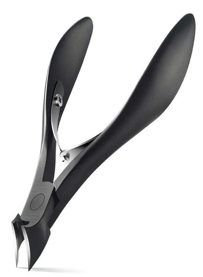 FERYES Precision Toenail Clipper for Thick or Ingrown Toenails, 4R13 Stainless Steel Nail Cutter, Manicure Pedicure Clipper - BLACK - Image 1