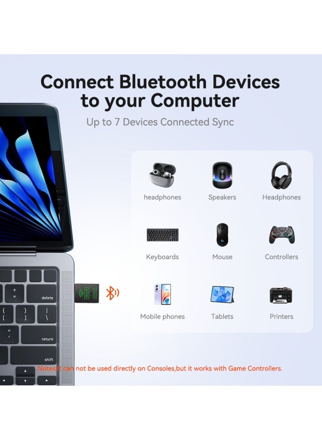 SUPER SO USB WiFi Bluetooth Adapter, 900Mbps Dual Band 2.4/5Ghz Wireless Network External Receiver, Mini WiFi Dongle for PC/Laptop/Desktop - Image 3