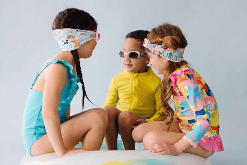 Splash Place KIDS SWIM GOGGLES with Fabric Strap - MERMAID | Fun, Fashionable, Comfortable - Tangle-Free, Swimming Goggles for Kids, Comfy Fabric Strap Goggles - Image 4
