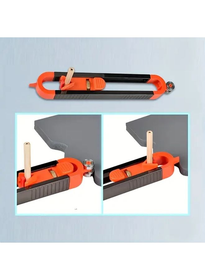 1pc Adjustable Curved Marking Gauge Set Heavy Duty Plastic Wood Like DIY Measuring Tool - Image 2