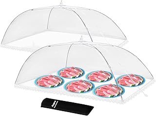 Anpro Food Cover Food Tent - Pop-up Food Nets, 2 Extra Large (40"X24") Mesh Food Covers for Outside, Picnic - Image 1