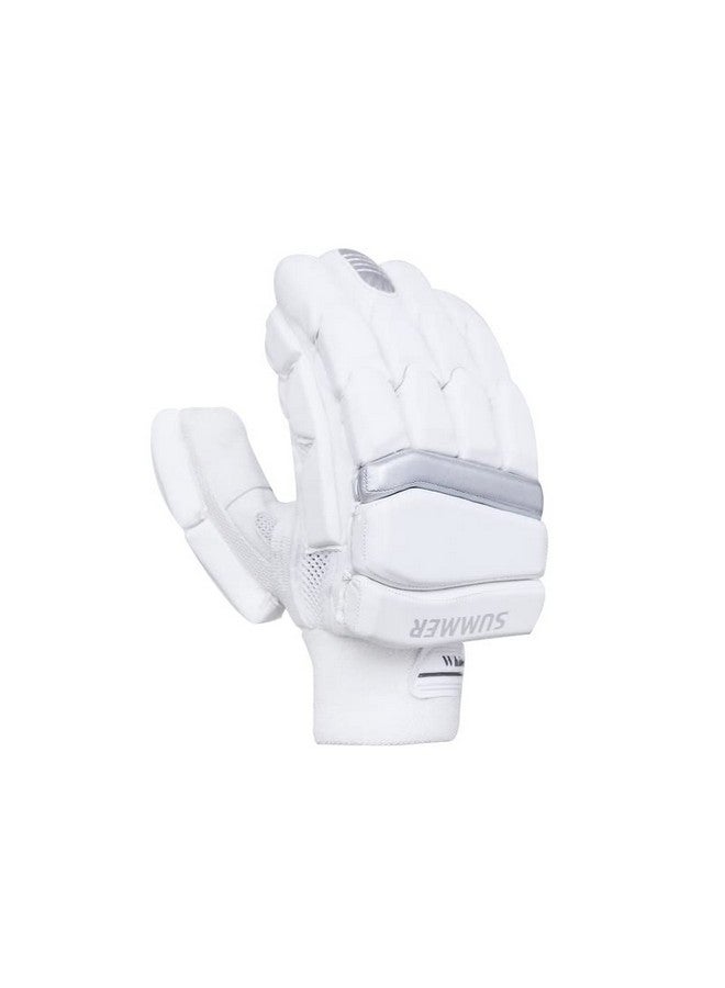 WHITEDOT SPORTS Whitedot Summer Cricket Batting Gloves, White, Suitable for Youth Right Hand - Image 3