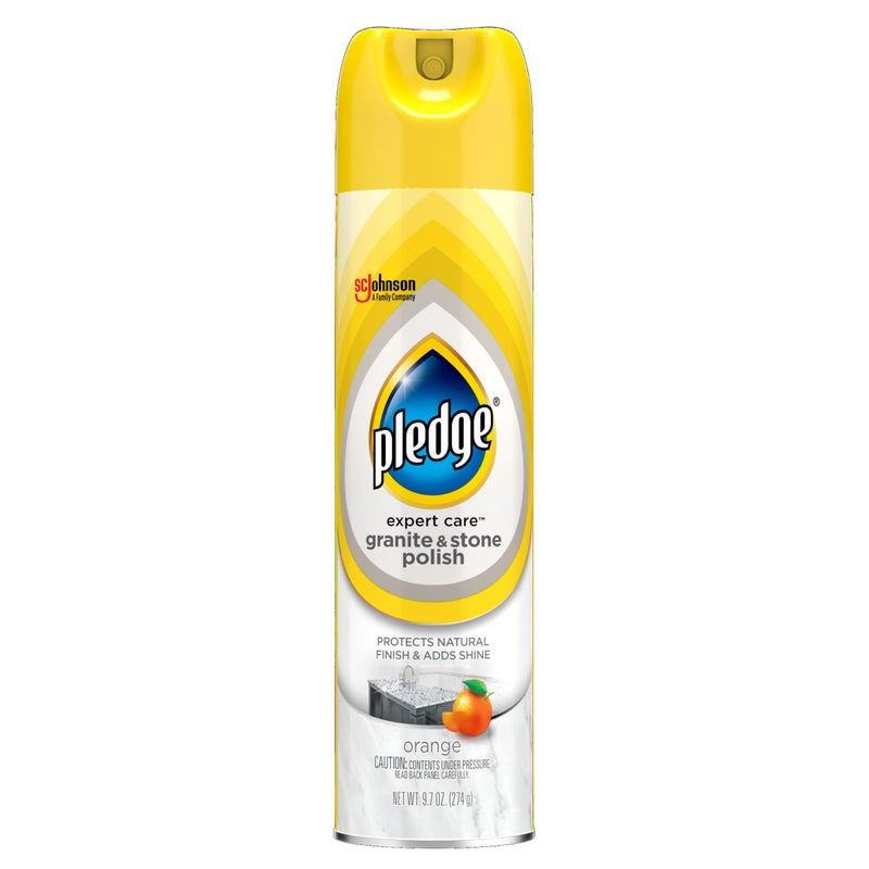 Pledge Granite and Marble Cleaner Spray, Citrus Sunshine, 1 Aerosol Spray, 9.7 oz - Image 1
