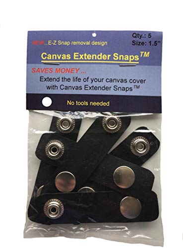 Charm Your Prince Boat Canvas Snap Extenders – Black 1.5 Inch Marine Canvas Fastener Extension Straps for Boats, Covers, Tarps, Canopies – Durable Boating Accessories – 5 Pack - Image 5