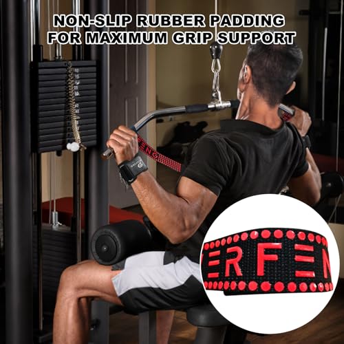 powerfeng Weight Lifting Straps with D Rings for Gym Cable, Non-Slip Wrist Support, Weightlifting Straps for Bodybuilding, Powerlifting, Strength Training & Deadlifts (2Pcs) - Image 4