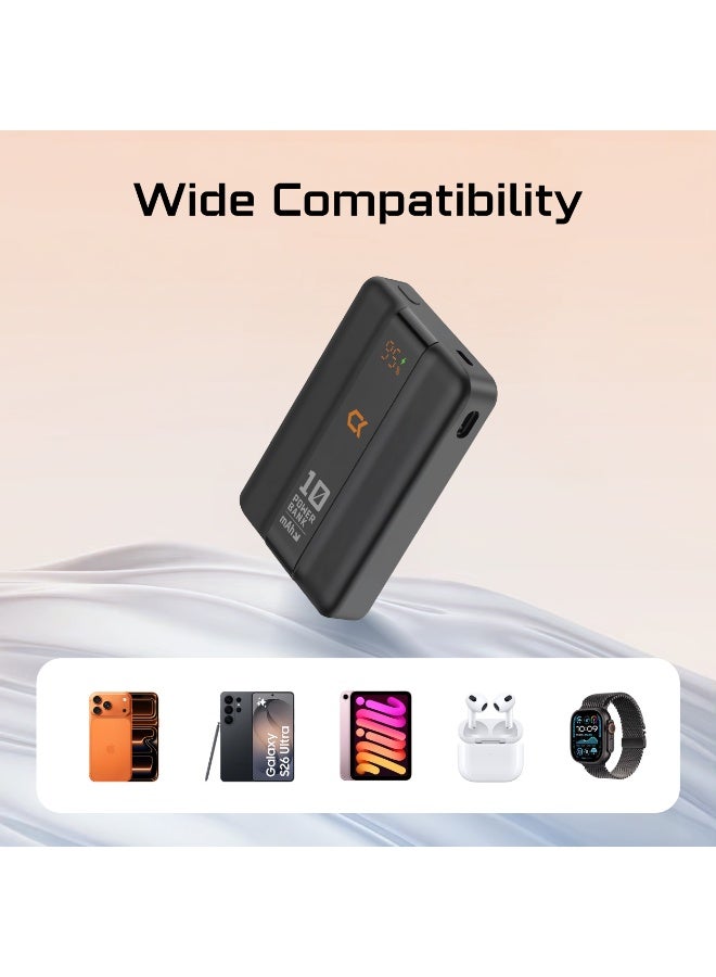 Acceon 20W PD Fast Charging Power Bank 10000mAh – Pocket-Sized Portable Charger with LED Digital Display, Dual USB-C Ports & Detachable Braided Cable (Model: ACC-PB026) - Image 5