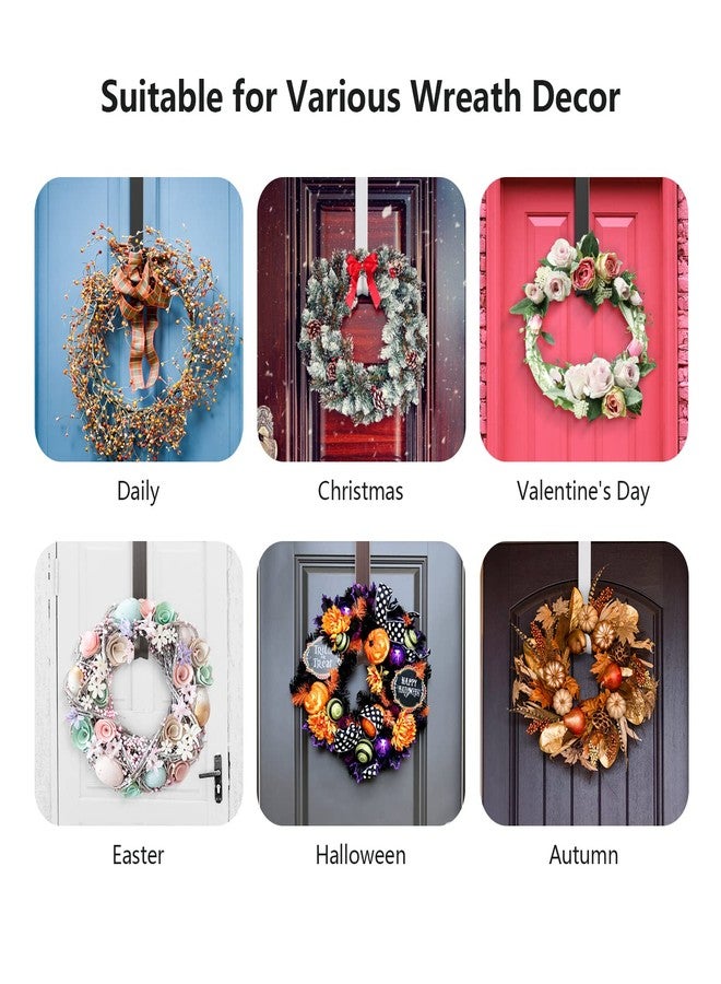 LBSUN Adjustable Wreath Hanger - Over The Door Hook, 14.9 to 25 Inches & Holder for Larger Christmas Decorations (Nickel, 20 lbs) - Image 4