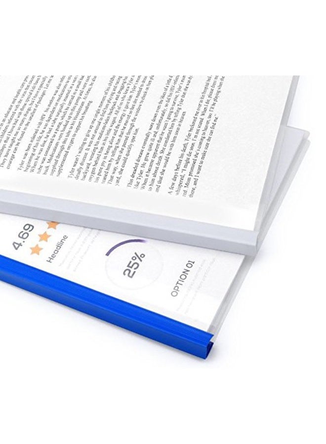 AKAHA Plastic File Folder 10mm Sliding Bar Report Covers, 20C, 40 Sheet Capacity, Transparent Resume Presentation File Folders Organizer Binder for A4 Size Paper, 20 Pcs - Image 5