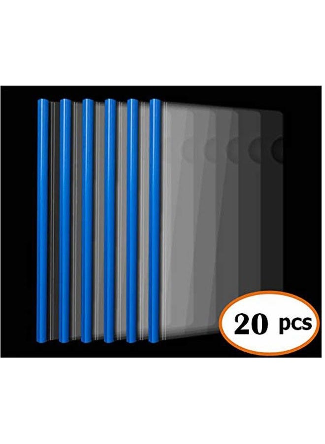 AKAHA Plastic File Folder 10mm Sliding Bar Report Covers, 20C, 40 Sheet Capacity, Transparent Resume Presentation File Folders Organizer Binder for A4 Size Paper, 20 Pcs - Image 2