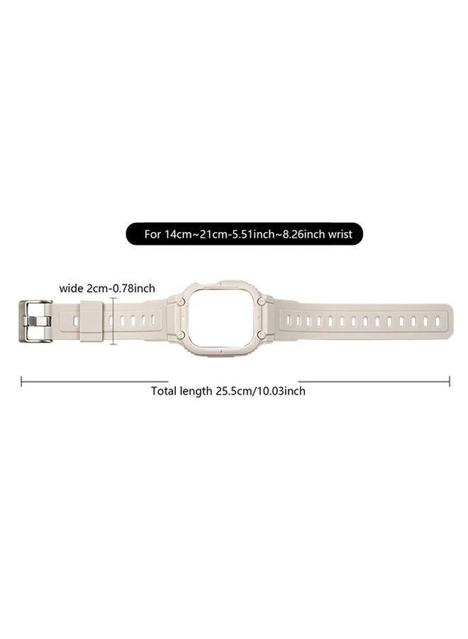 علبة ساعة متينة من البولي يوريثين لساعة آي ووتش سيريس 9 و8 و7 و6 و5 و4 وSE وUltra مقاس 40 ملم و41 ملم باللون الأخضر العسكري - Image 3