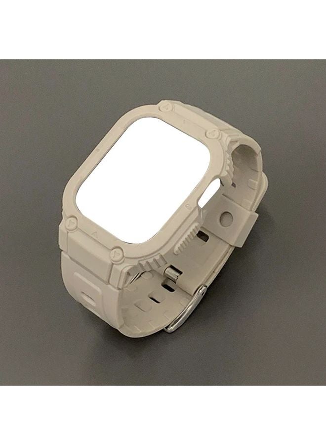 علبة ساعة متينة من البولي يوريثين لساعة آي ووتش سيريس 9 و8 و7 و6 و5 و4 وSE وUltra مقاس 40 ملم و41 ملم باللون الأخضر العسكري - Image 2