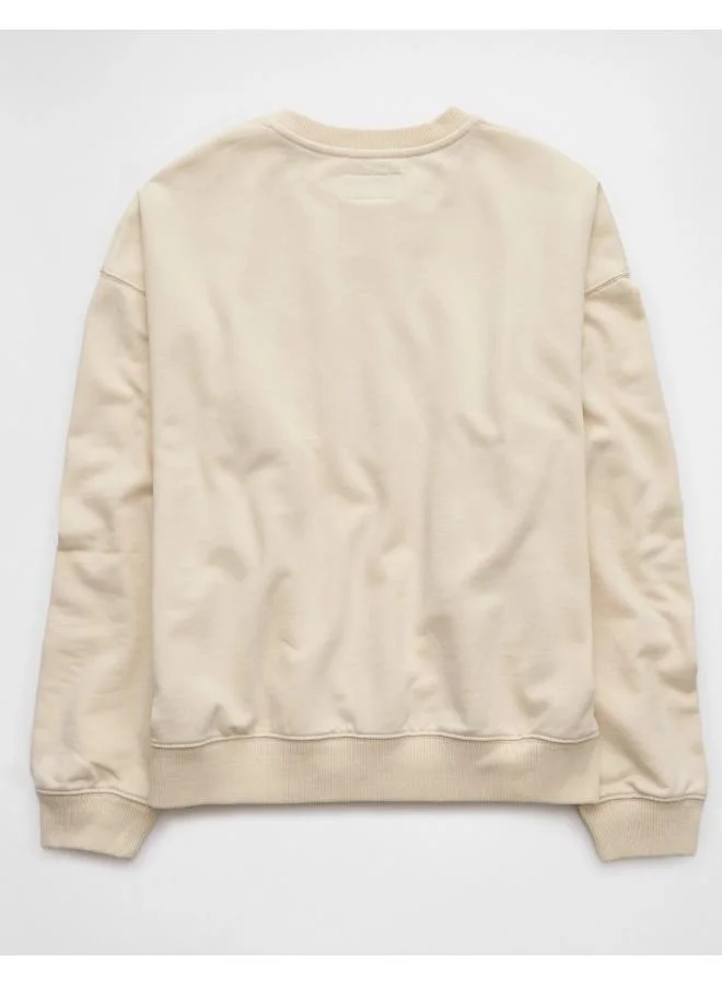 American Eagle AE Logo Graphic Relaxed Crew Neck Sweatshirt