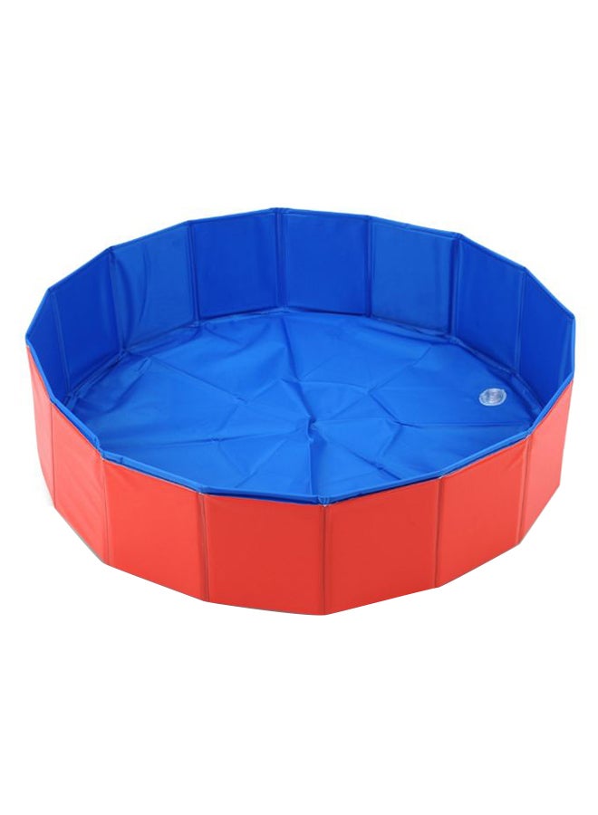 LW Round Foldable Pet Swimming Pool Red/Blue
