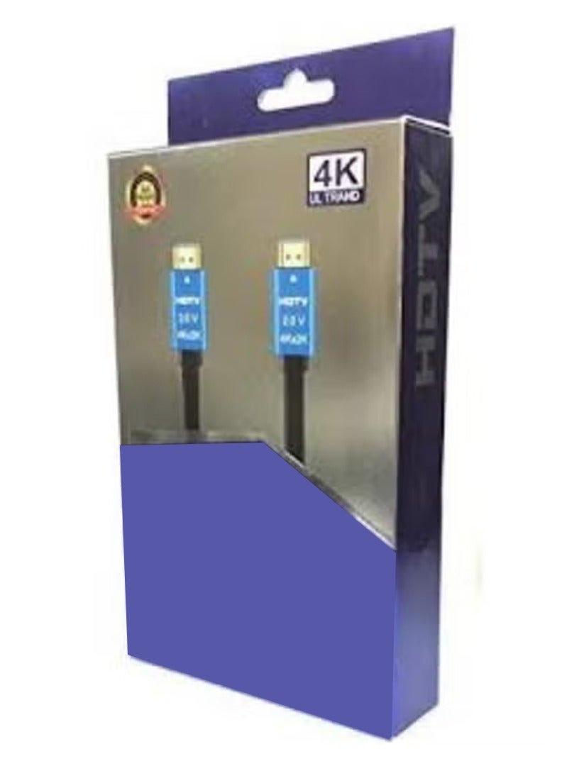 ELTRAZONE HDMI Cable 4K 1.5M – High-Speed HDMI 2.0 Cable Supporting Ultra HD 4K Resolution at 60Hz, HDR, and 3D Video – Perfect for TVs, Monitors, Gaming Consoles, Blu-ray Players, and Home Theater Systems – Durable, Flexible Design for Reliable Signal Transmission - Image 1