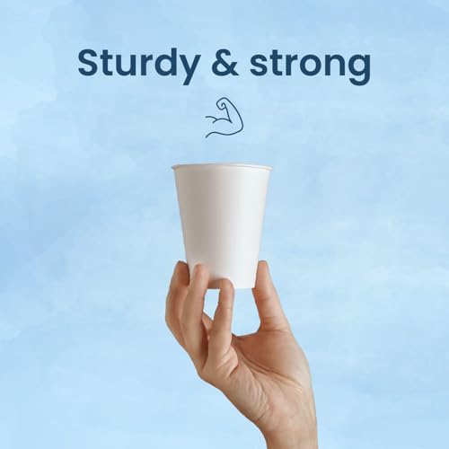 Origami Disposable & Leakproof Party Paper Cups (150ml, 100 Pcs) | Strong, Eco Friendly & Biodegradable Glass | Ideal for Home, Office & Travel - Image 4