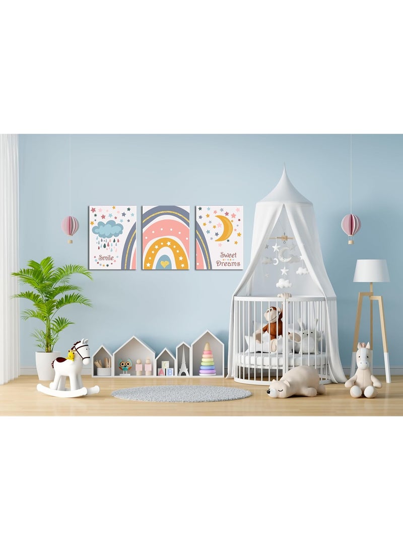 موان تابلوه حائط اطفال 3 قطع 30×40 سم لكل قطعة - سمك 30 مم - طباعة ديجيتال بطبقة UV - لاصق ذاتي سهل التركيب- خامات امنه - Image 4