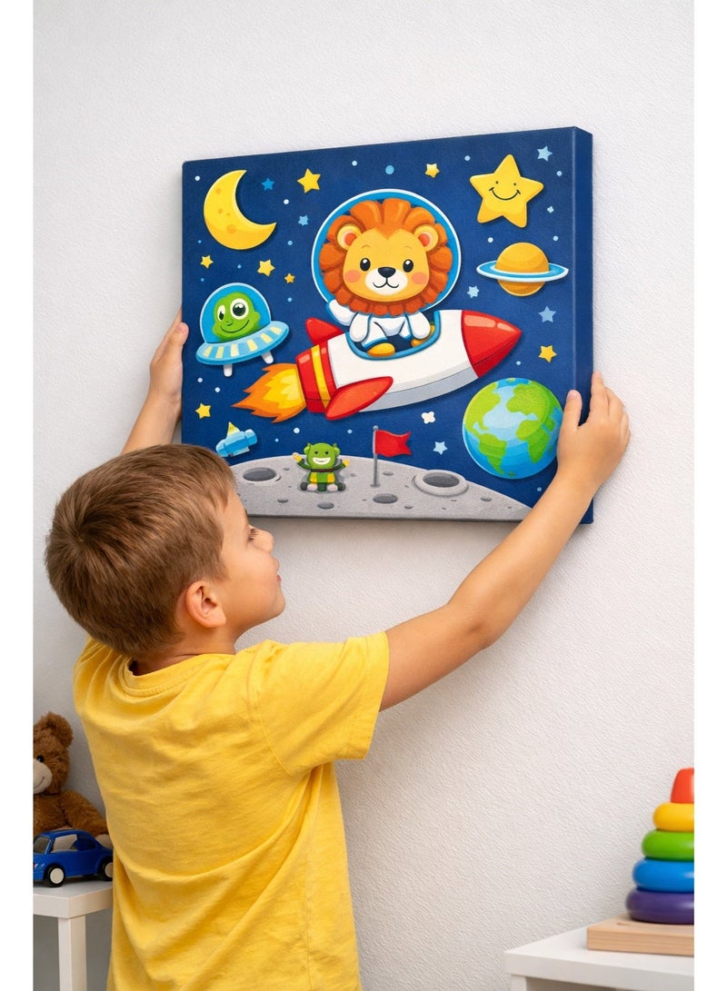 موان تابلوه حائط اطفال 3 قطع 30×40 سم لكل قطعة - سمك 30 مم - طباعة ديجيتال بطبقة UV - لاصق ذاتي سهل التركيب- خامات امنه - Image 5