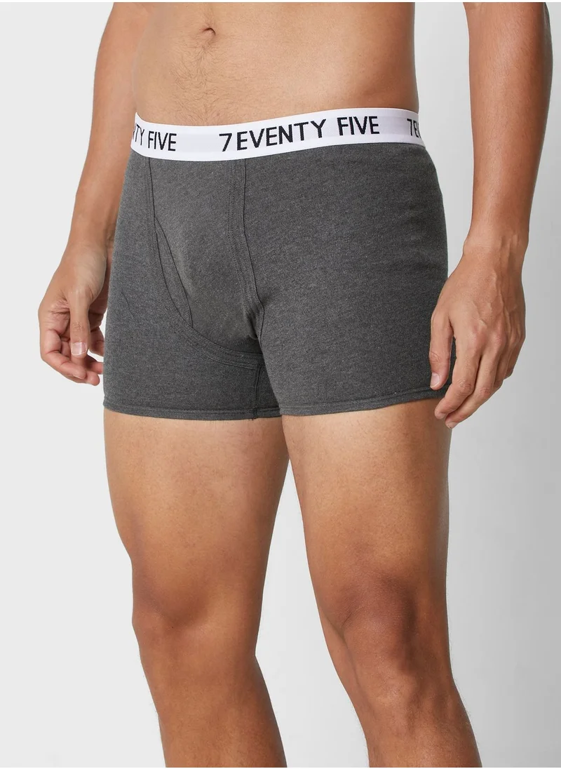 Seventy Five Basics 3 Pack Waist Band Trunks With Antibacterial Finish