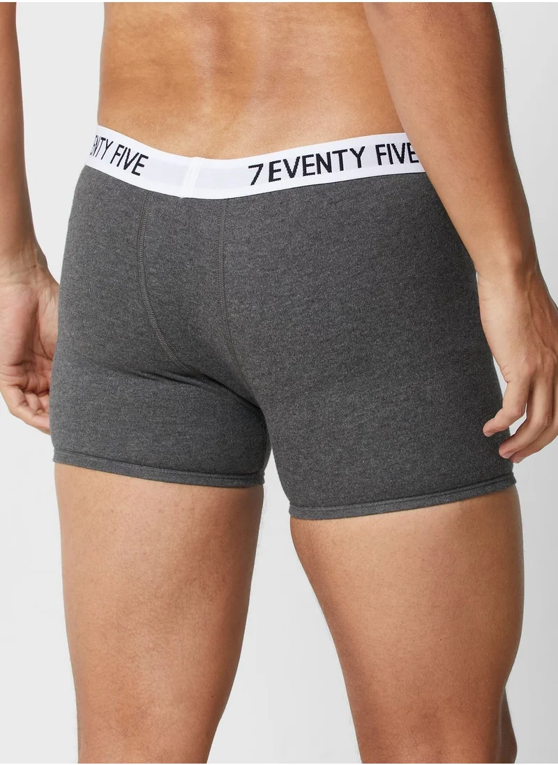 Seventy Five Basics 3 Pack Waist Band Trunks With Antibacterial Finish