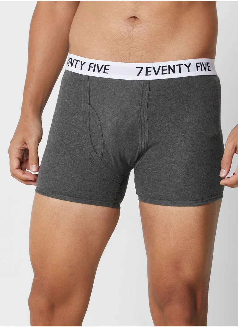 Seventy Five Basics 3 Pack Waist Band Trunks With Antibacterial Finish