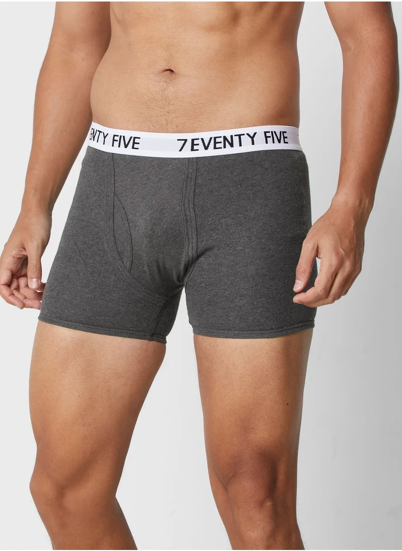 Seventy Five Basics 3 Pack Waist Band Trunks With Antibacterial Finish