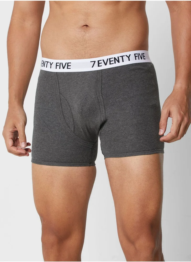 Seventy Five Basics 3 Pack Waist Band Trunks With Antibacterial Finish