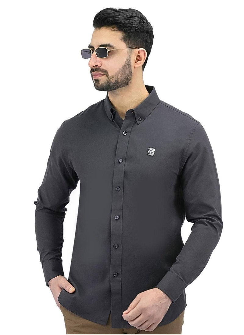 Men's Cotton Oxford Full Opening Long Sleeve Slim Fit Shirt - pzsku/ZA67635451ADC03046778Z/45/_/1737456835/6131c9bb-2eec-4804-8f88-5a648cd3bf22