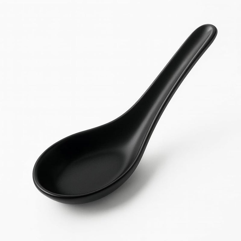 Kolibrox Asian Soup Spoons Set - Durable Melamine Spoon for Ramen, Miso, Japanese & Chinese Soups - Comfortable Grip, Dishwasher Safe & Long-Lasting - Perfect for Home & Restaurant Use | One Set/ 6PCS - Image 5