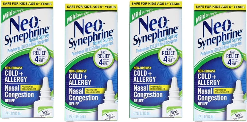 NeoSynephrine Nasal Spray Mild Formula 5Ounce Bottles Pack of 4 - Image 1