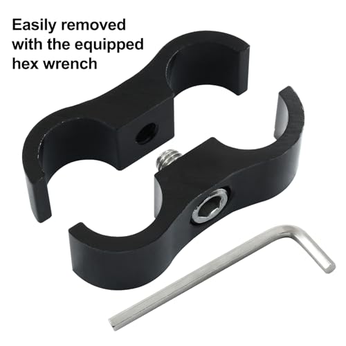 Moicstiy 4 Pcs 6AN Hose Separator Clamp, AN6 Fuel line Mounting Clamps, Black Aluminum Hose Fitting Adapter - Image 3