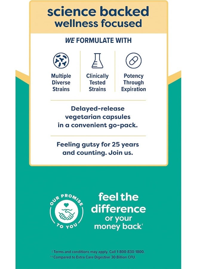 بروبيوتيك رينيو لايف للبالغين، مضمون 50 مليار وحدة تشكيل مستعمرة، عبوة إكسترا كير جو-باك، مكمل بروبيوتيك لصحة الجهاز الهضمي والجهاز المناعي، آمن على الرف، خالٍ من الغلوتين ومنتجات الألبان والصويا، 30 كبسولة - Image 5