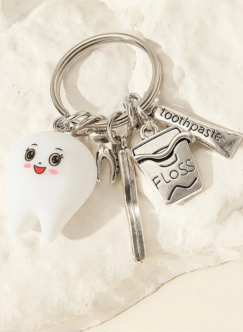 Dental-Themed Keychain with Adorable Tooth Charm - Image 2